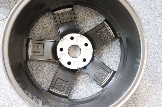 Black 7.5J Chrome Finish Alloy Wheels 5 Spoke 19 Inch Rims Volkswagen Golf 7 VII R